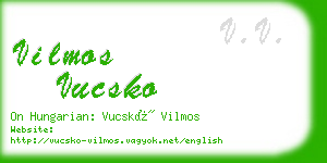 vilmos vucsko business card